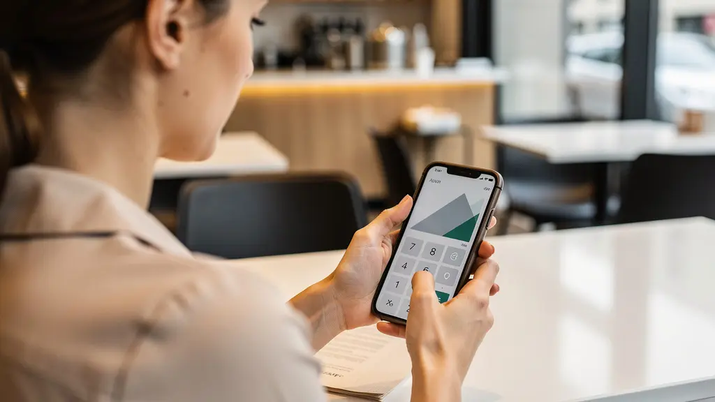 Consultation d'un simulateur de capacité d'emprunt sur smartphone